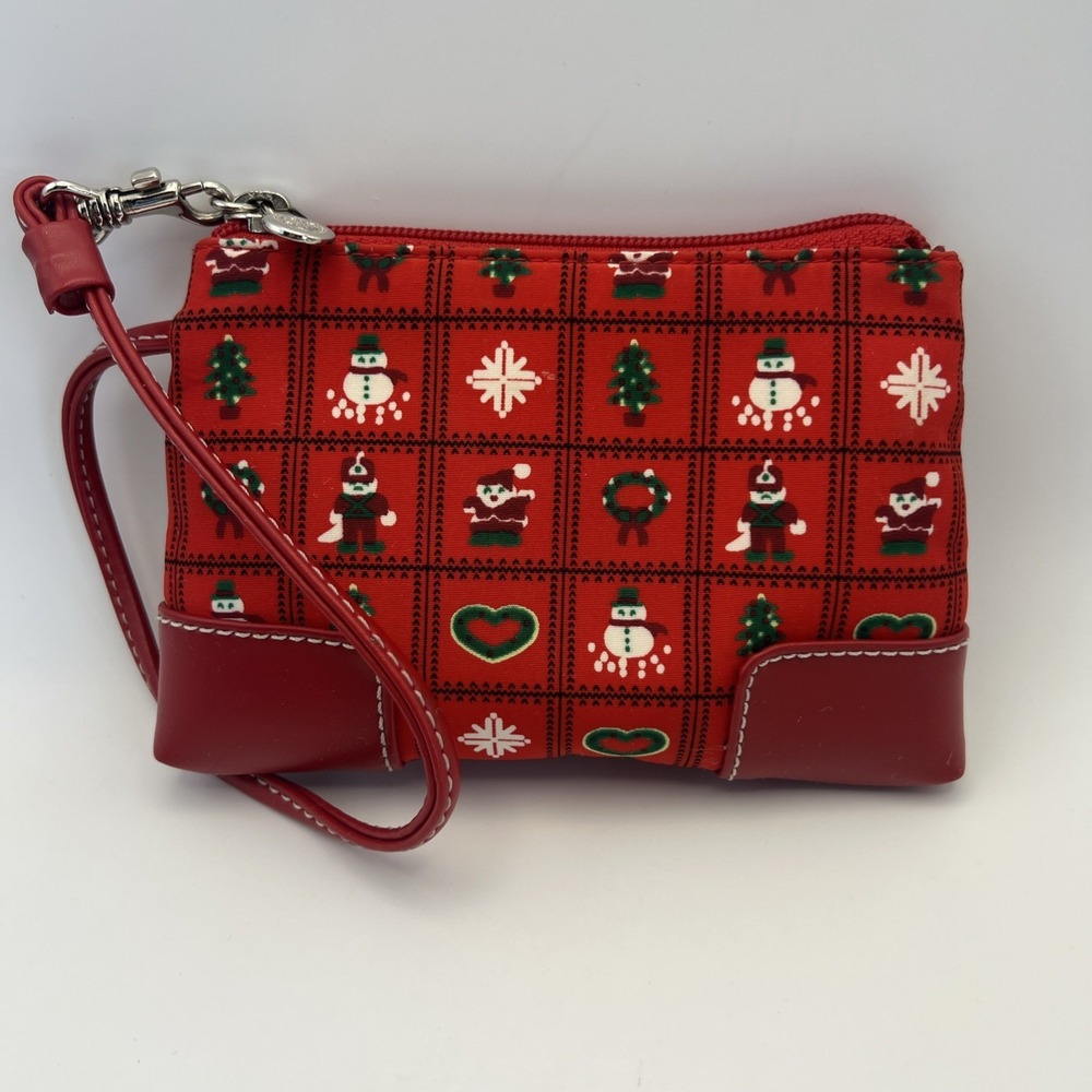 Liz Claiborne Winter Christmas Theme Wristlet